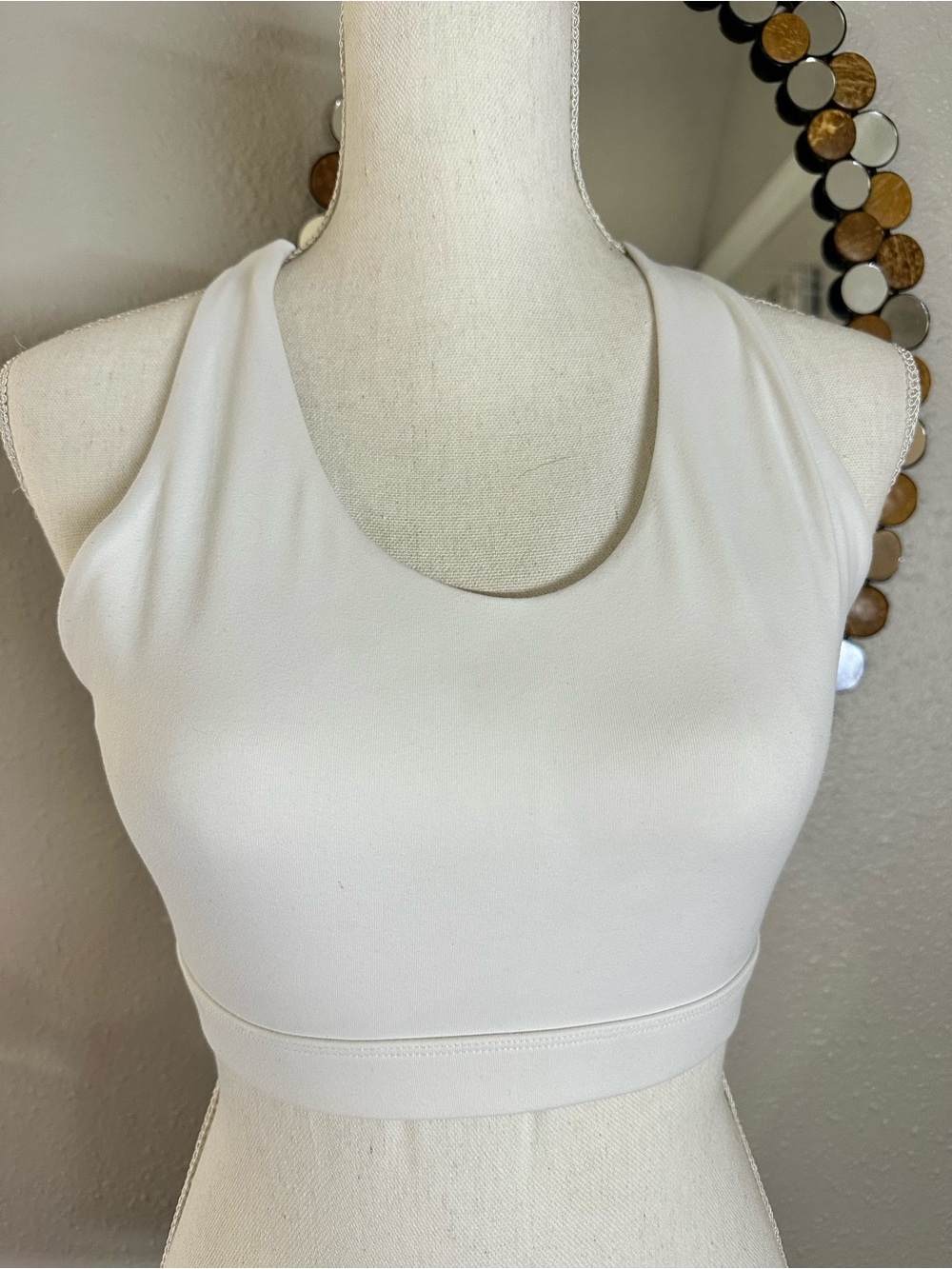 Cropped White Racerback Tank Top - Sleek Everyday Layering